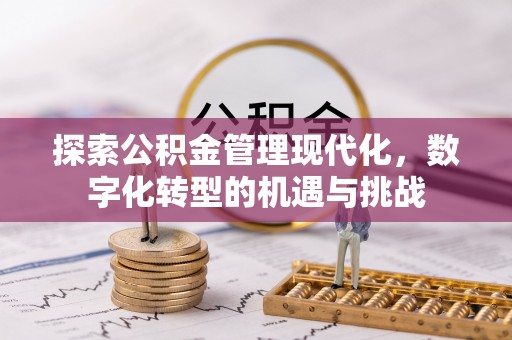 襄垣探索公积金管理现代化，数字化转型的机遇与挑战