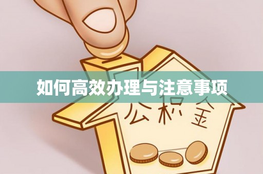 襄垣如何高效办理与注意事项